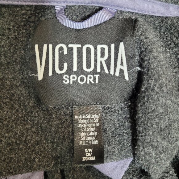 Victoria’s Secret Sport Gray Zip Up Hoodie Sweatshirt Small Women’s Activewear - Picture 7 of 8